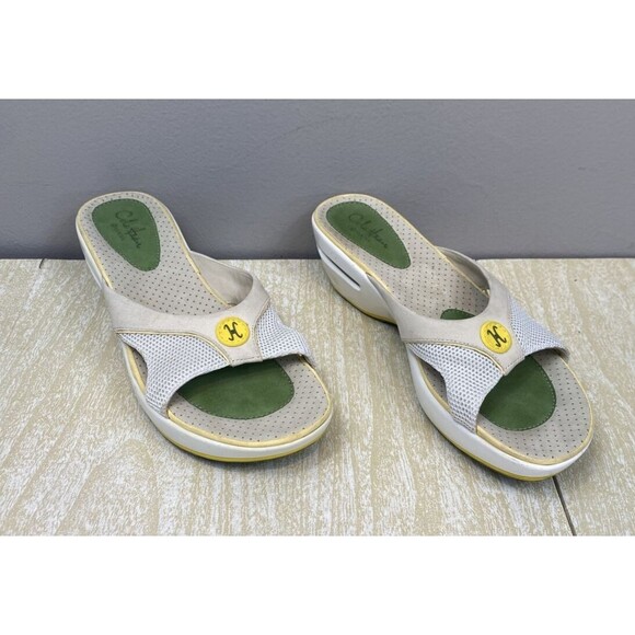 Cole Haan Air Soles Womens Size 8 Air Hampden Slide D19354 Leather Comfort Wedge - Picture 3 of 13